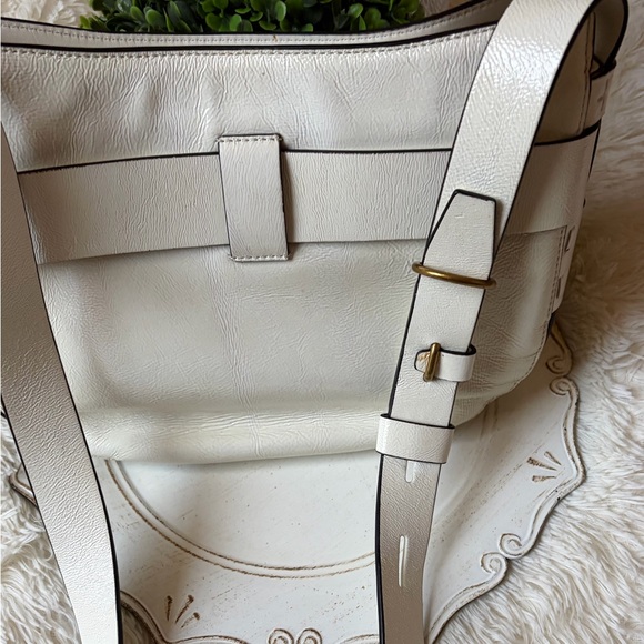 Tory Burch Gemini Link White Patent Leather Crossbody Shoulder Bag - Picture 9 of 10